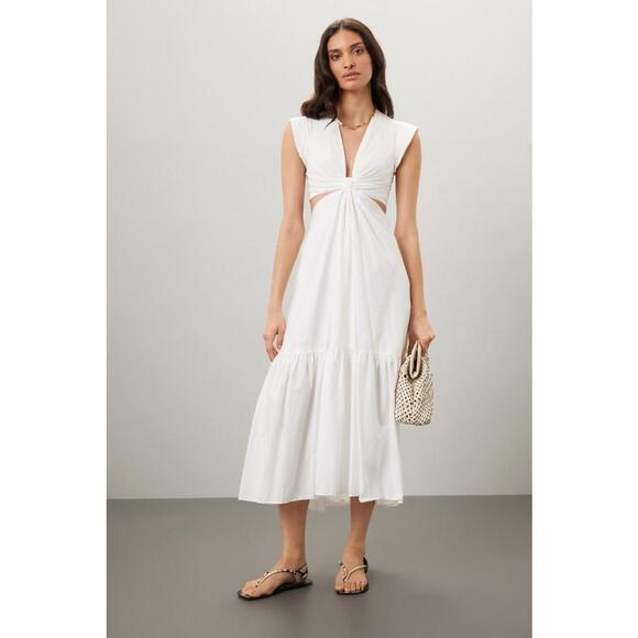 A.L.C. White Alexandria Midi Dress Size 6